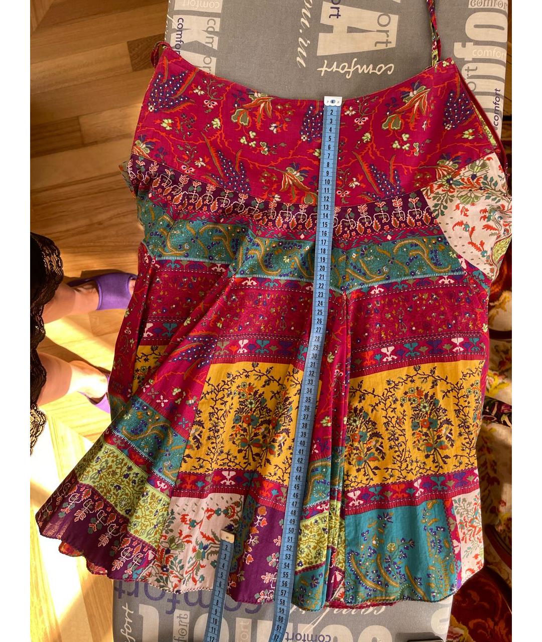 ETRO Мульти хлопковая юбка миди, фото 8