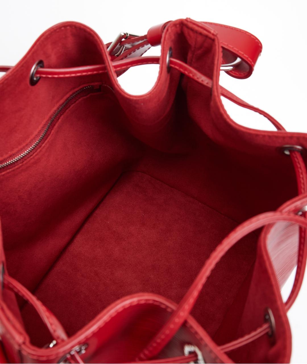 LOUIS VUITTON Красная кожаная сумка тоут, фото 4