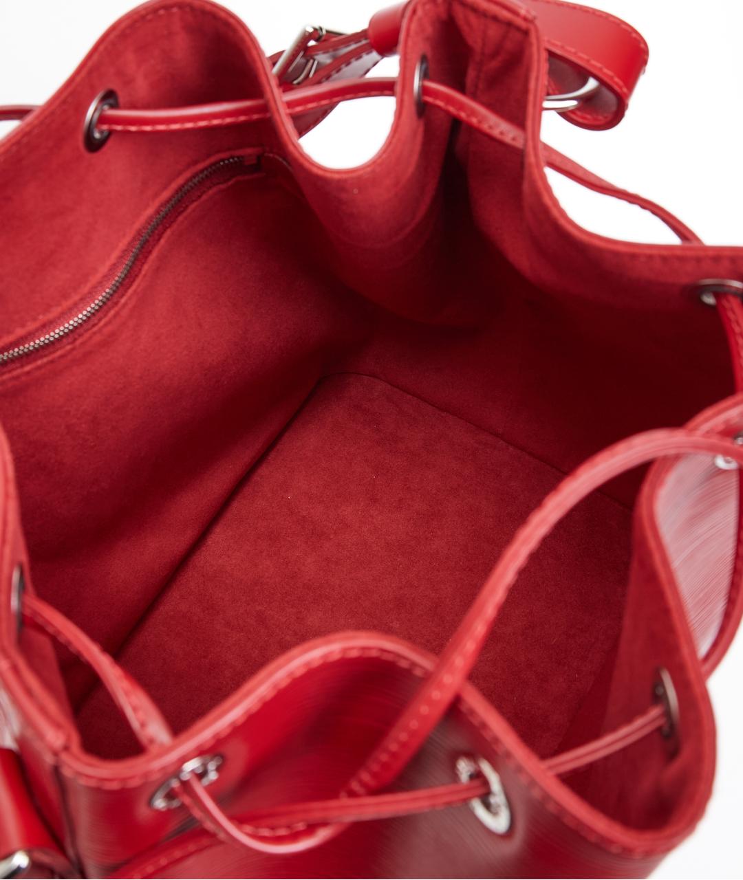 LOUIS VUITTON Красная кожаная сумка тоут, фото 5