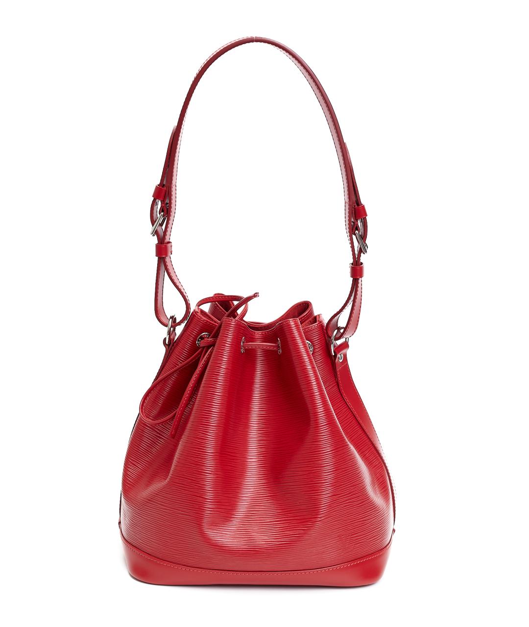 LOUIS VUITTON Красная кожаная сумка тоут, фото 7