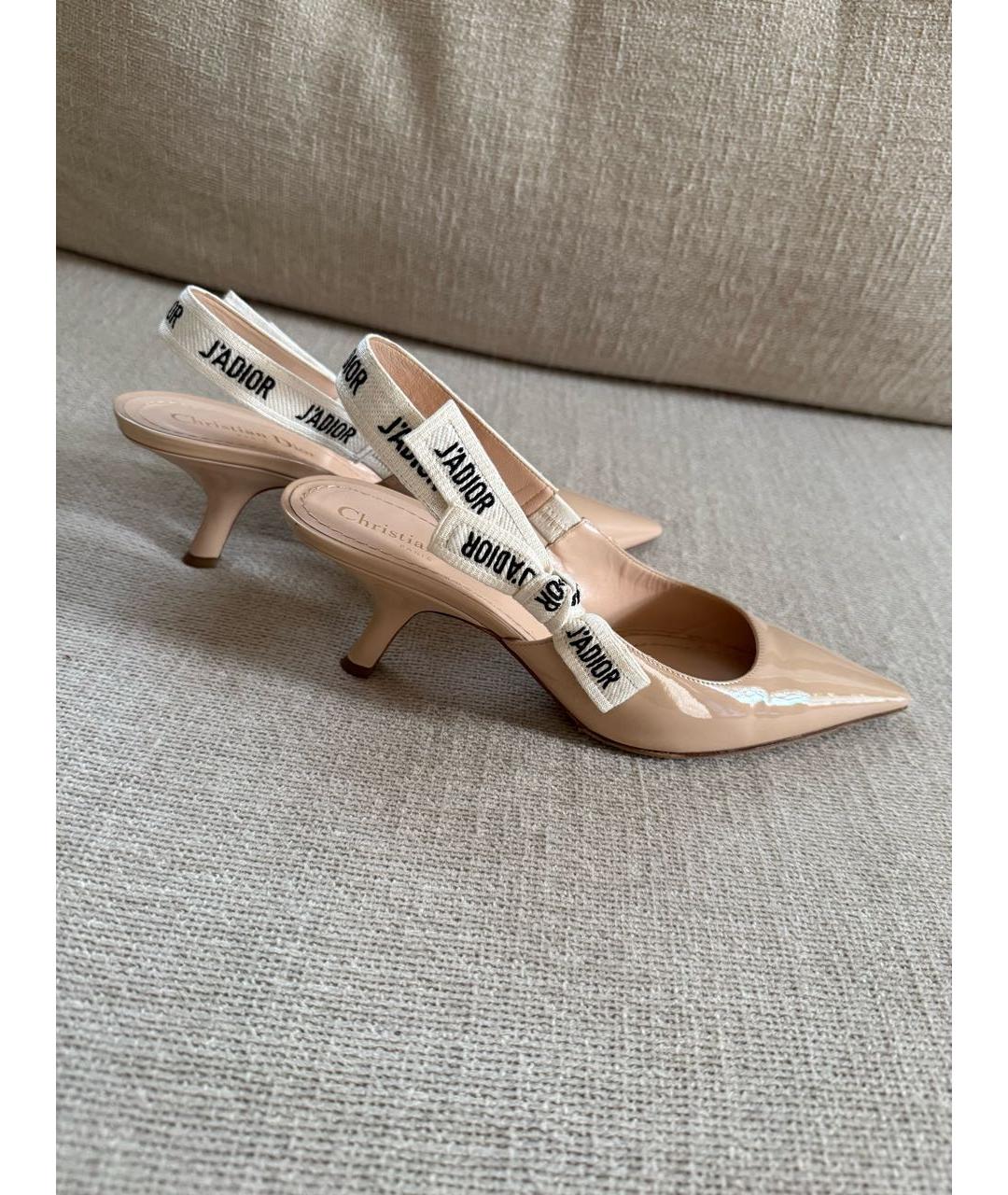 CHRISTIAN DIOR Розовые туфли из лакированной кожи, фото 5