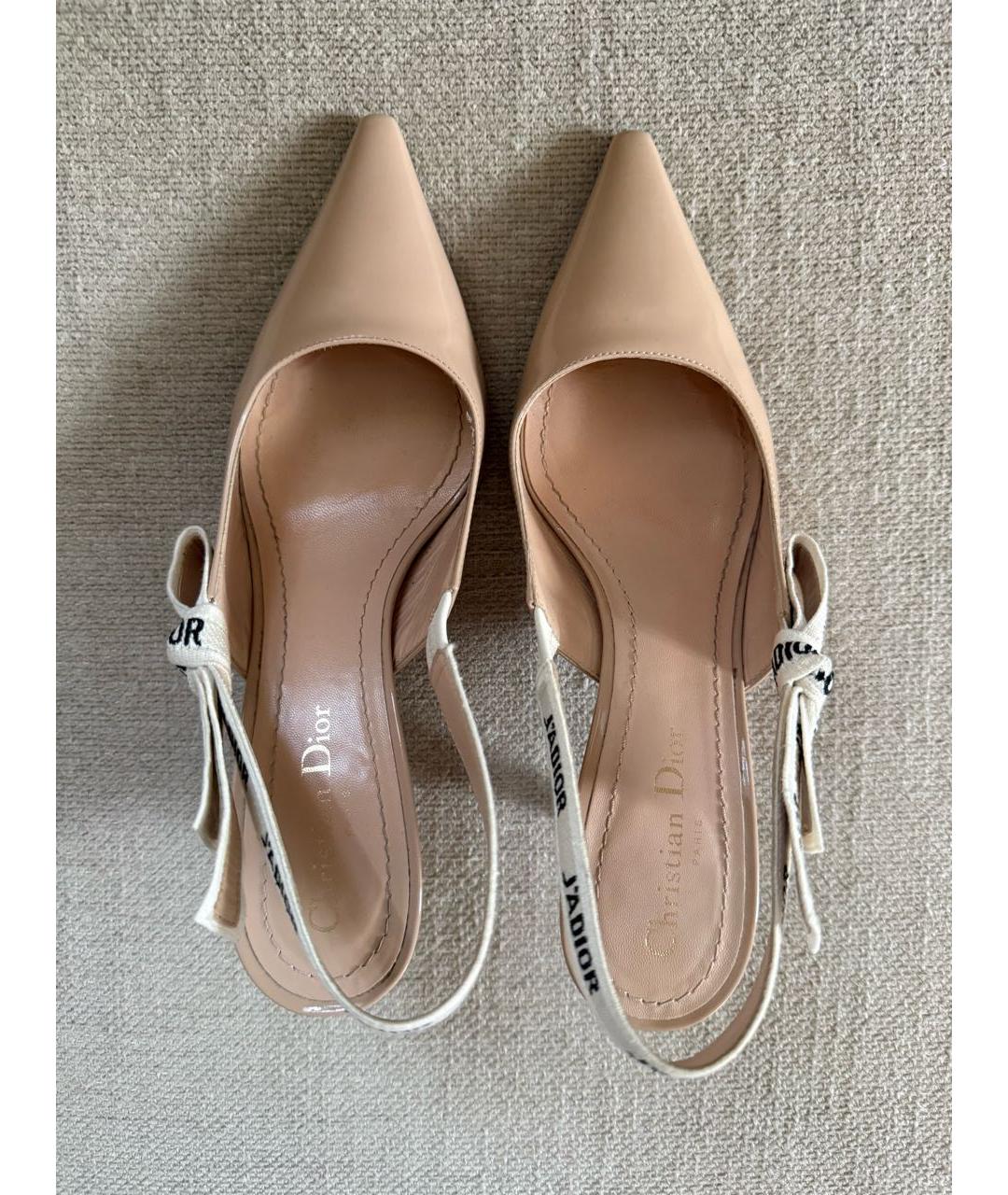 CHRISTIAN DIOR Розовые туфли из лакированной кожи, фото 3