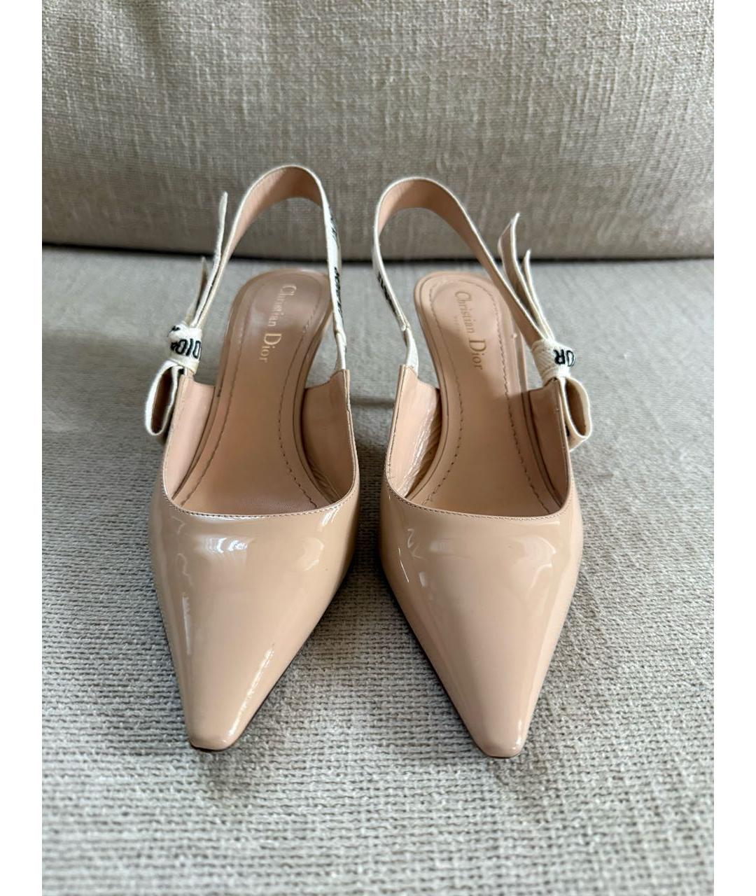 CHRISTIAN DIOR Розовые туфли из лакированной кожи, фото 2