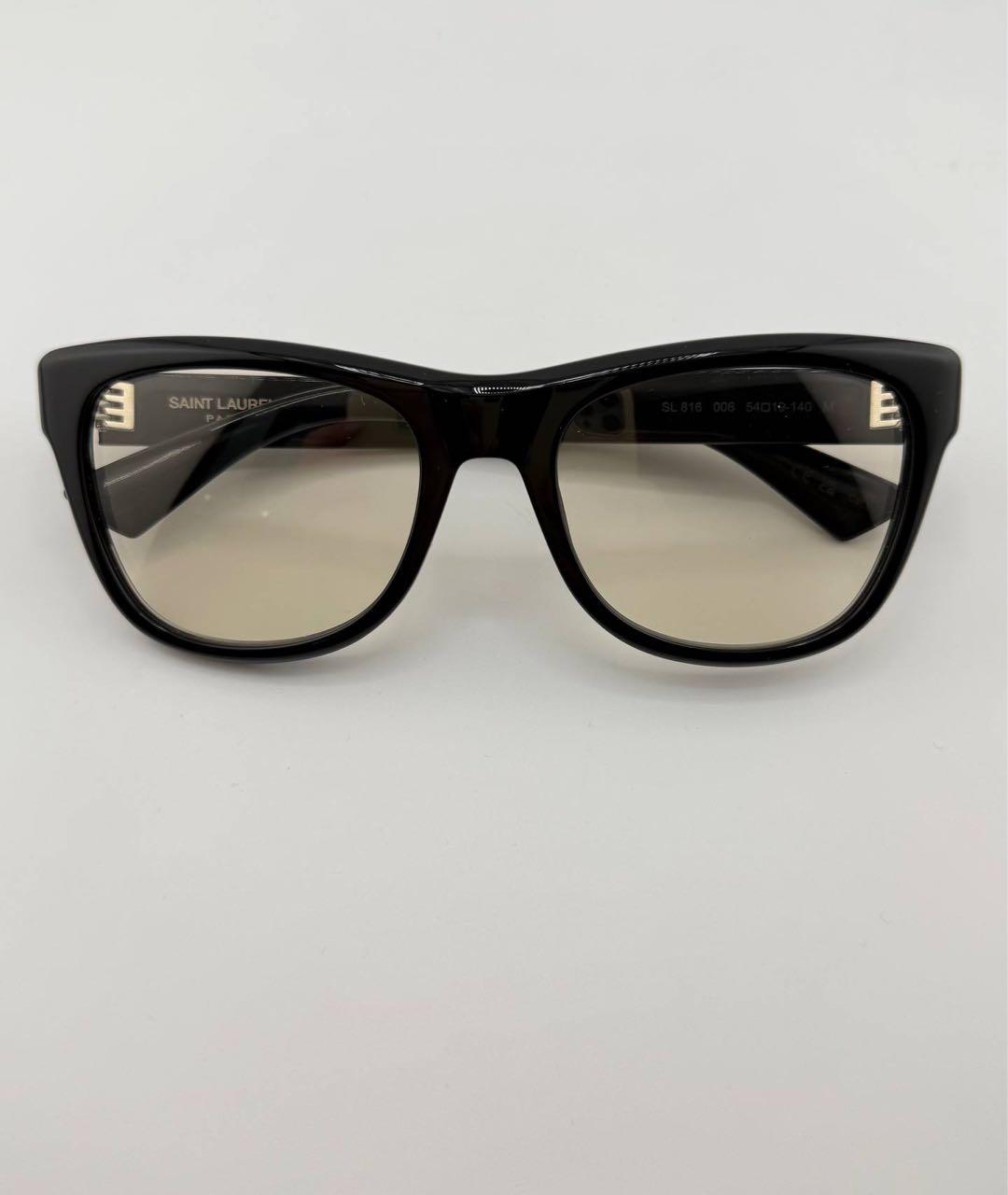 SAINT LAURENT Черные пластиковые солнцезащитные очки, фото 1