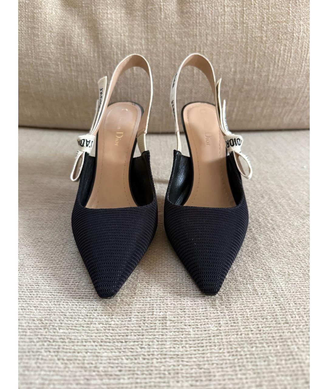 CHRISTIAN DIOR Черные текстильные туфли, фото 2