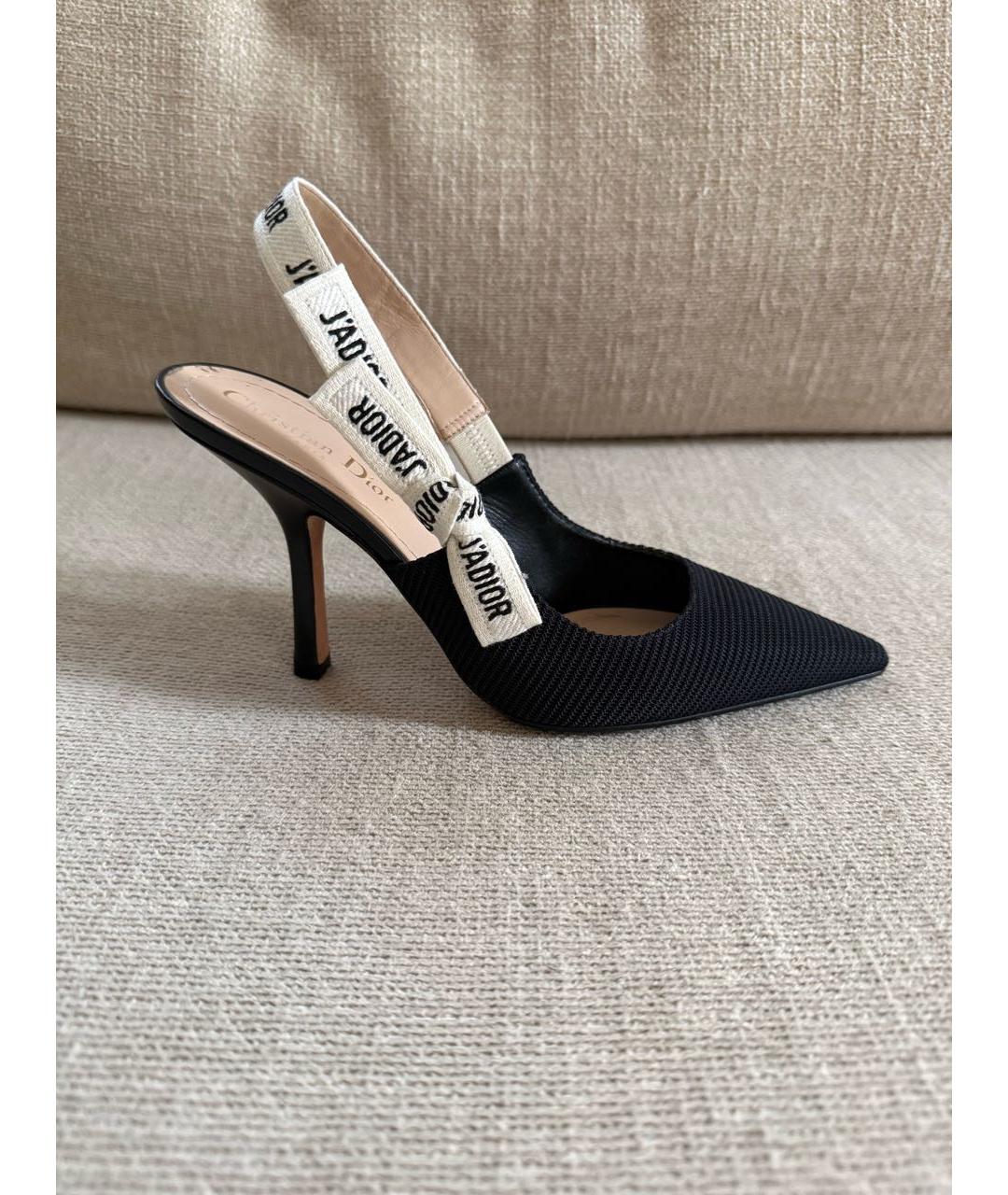 CHRISTIAN DIOR Черные текстильные туфли, фото 7