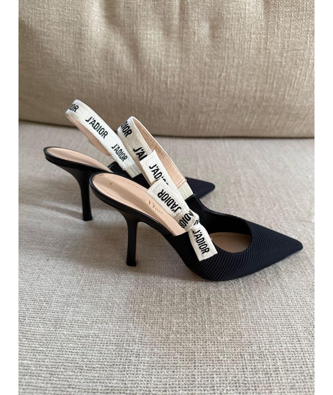 CHRISTIAN DIOR Черные текстильные туфли, фото 5