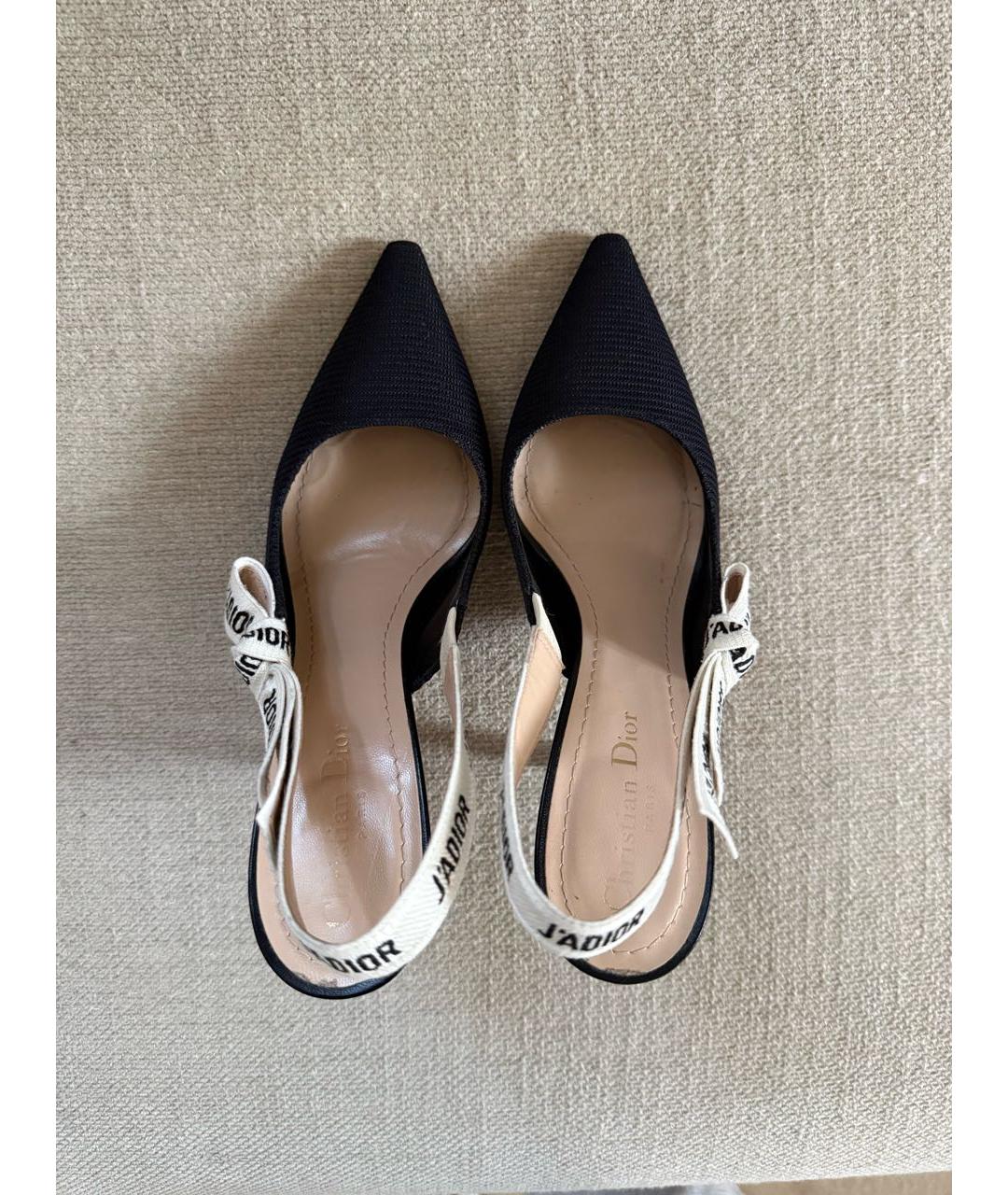 CHRISTIAN DIOR Черные текстильные туфли, фото 3