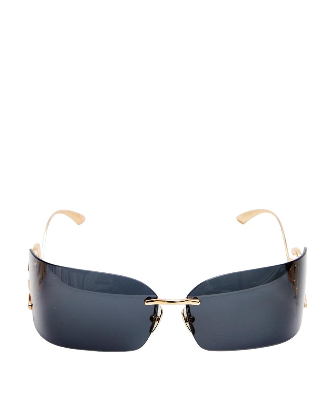 DOLCE&GABBANA Черные металлические солнцезащитные очки, фото 1