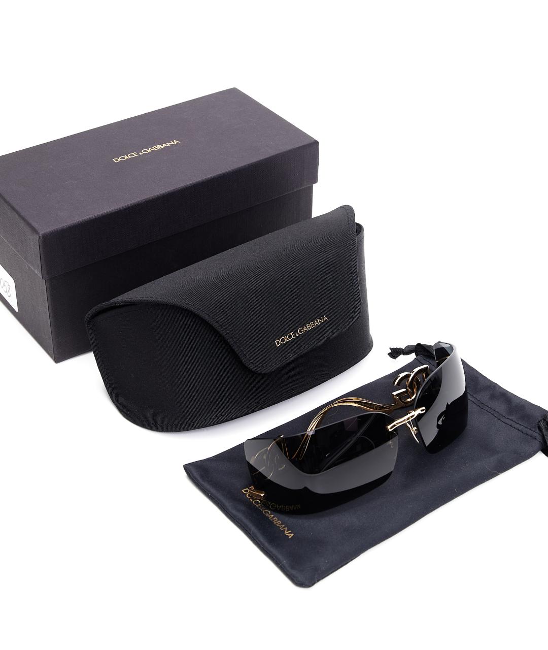 DOLCE&GABBANA Черные металлические солнцезащитные очки, фото 6