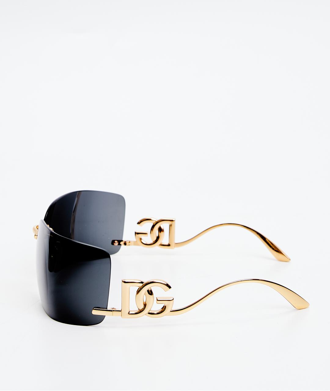 DOLCE&GABBANA Черные металлические солнцезащитные очки, фото 4