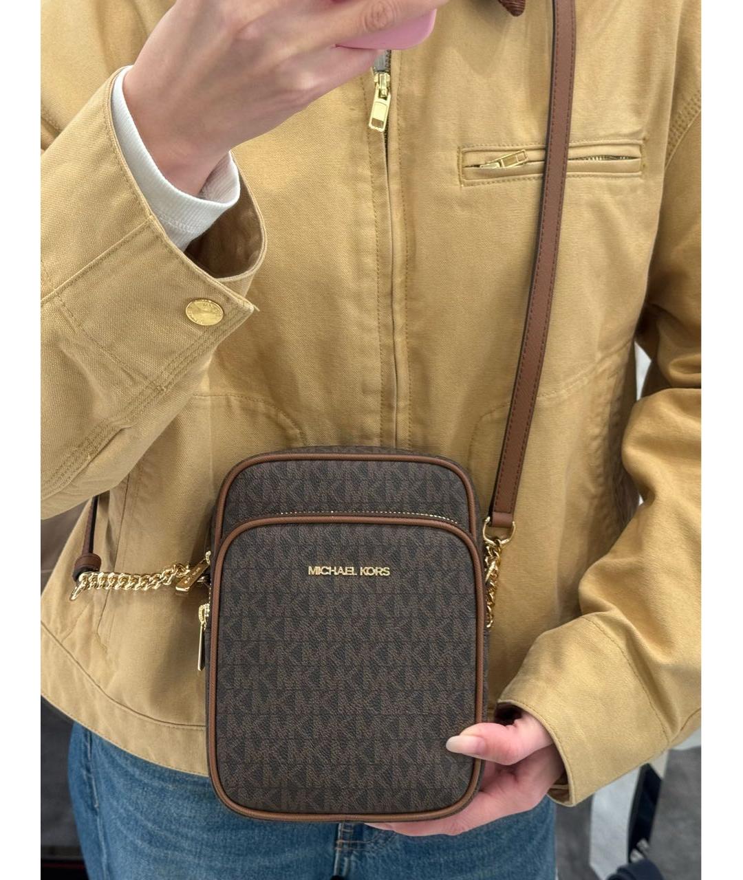 MICHAEL KORS Коричневая сумка через плечо, фото 5
