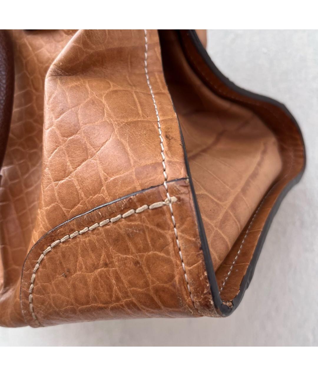BALENCIAGA Оранжевая кожаная сумка с короткими ручками, фото 5