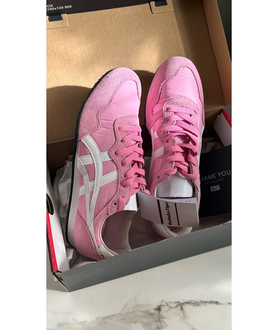 ONITSUKA TIGER Розовые кожаные кеды, фото 2