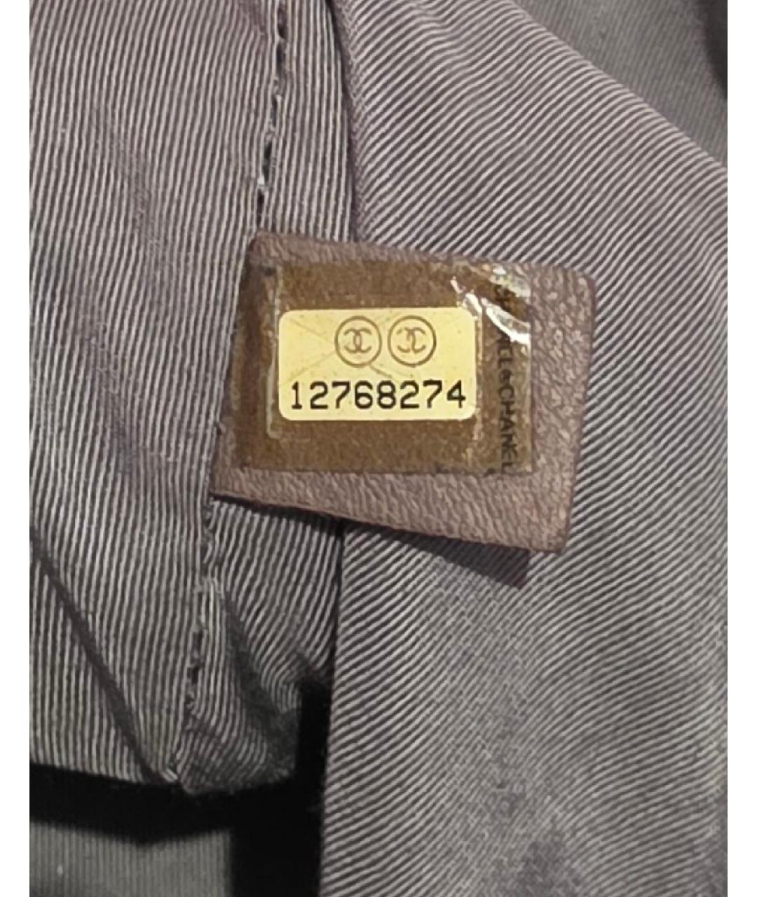 CHANEL Серебряная кожаная сумка тоут, фото 6