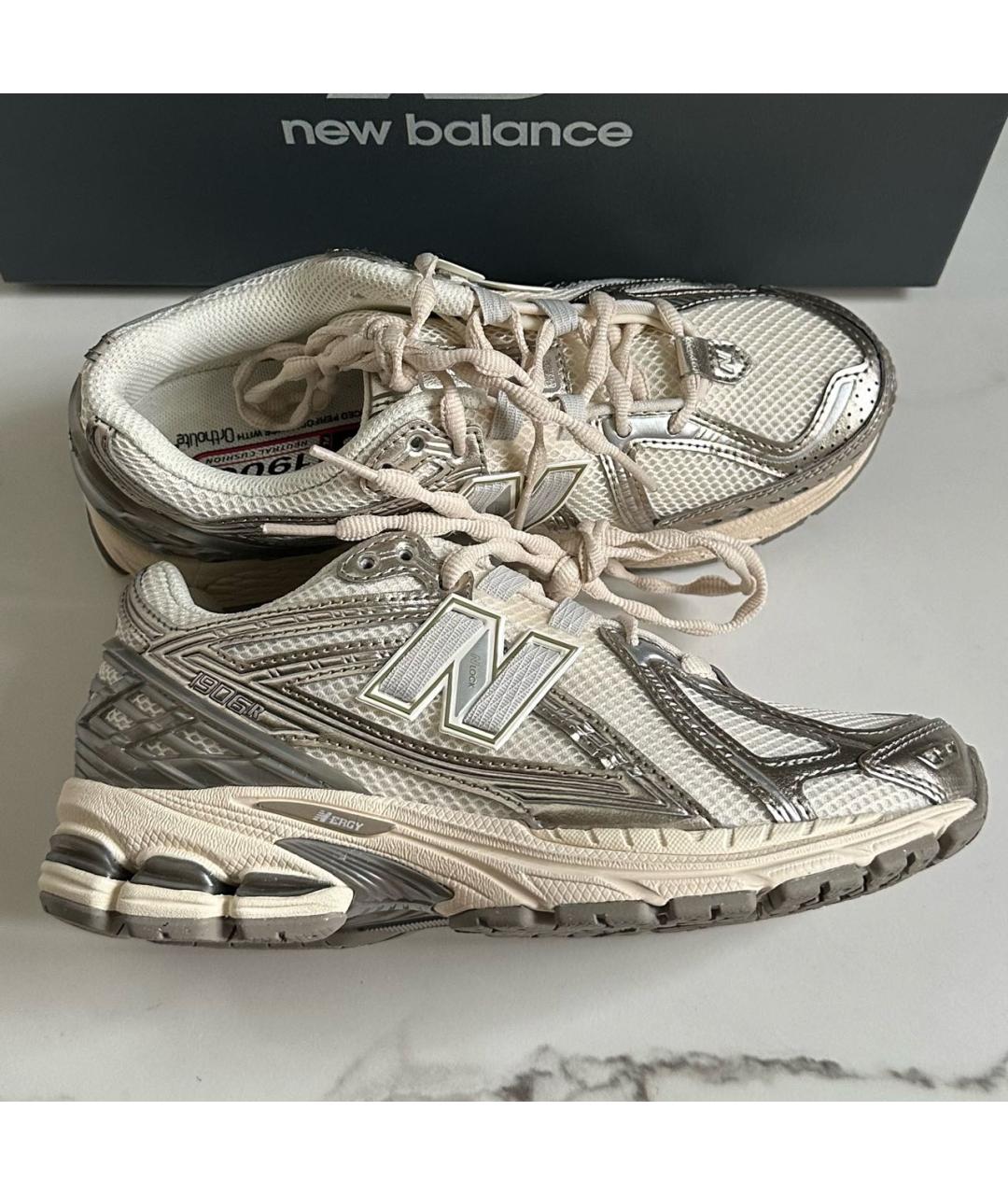NEW BALANCE Бежевые текстильные кроссовки, фото 2