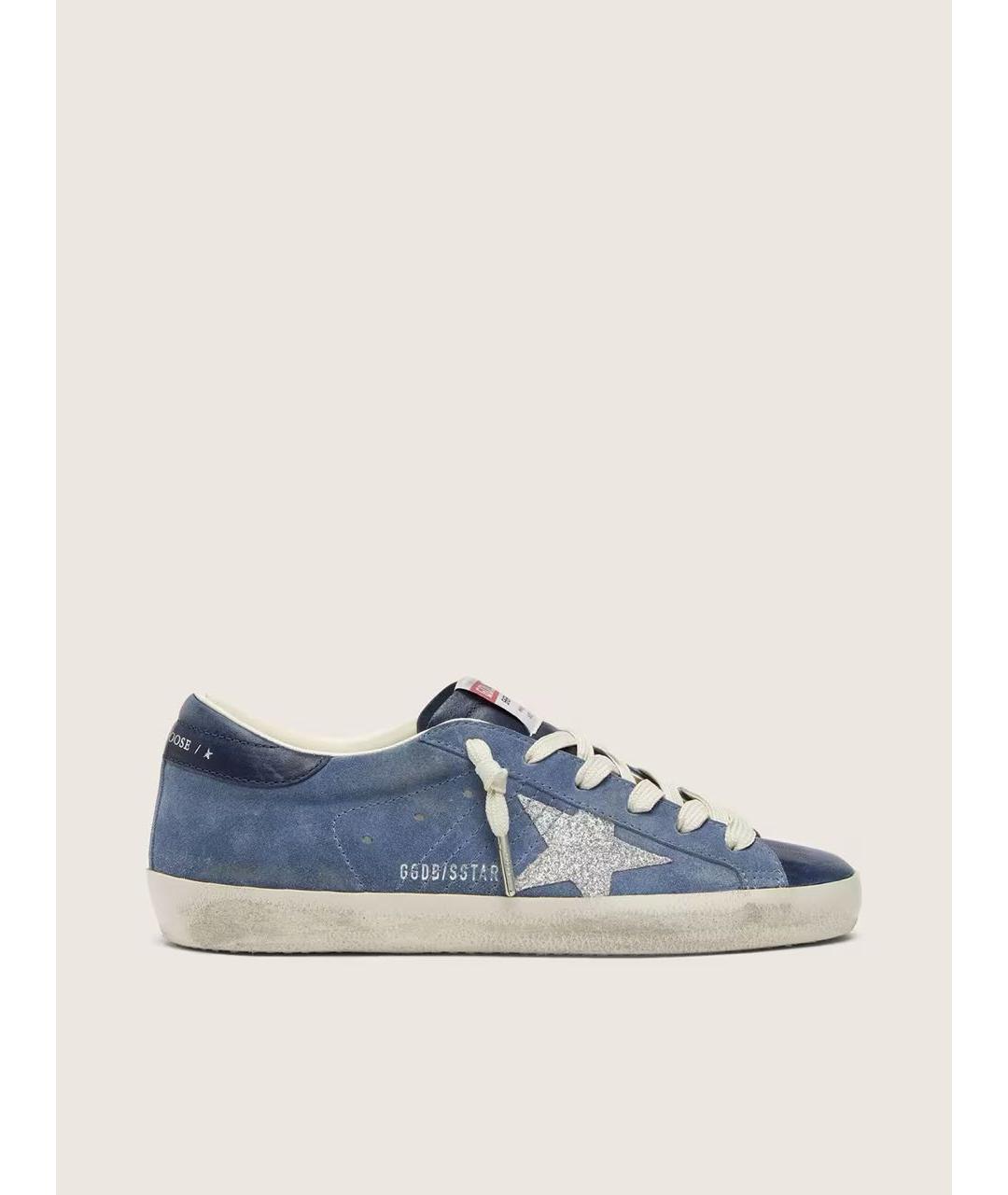 GOLDEN GOOSE DELUXE BRAND Синие кожаные кеды, фото 4