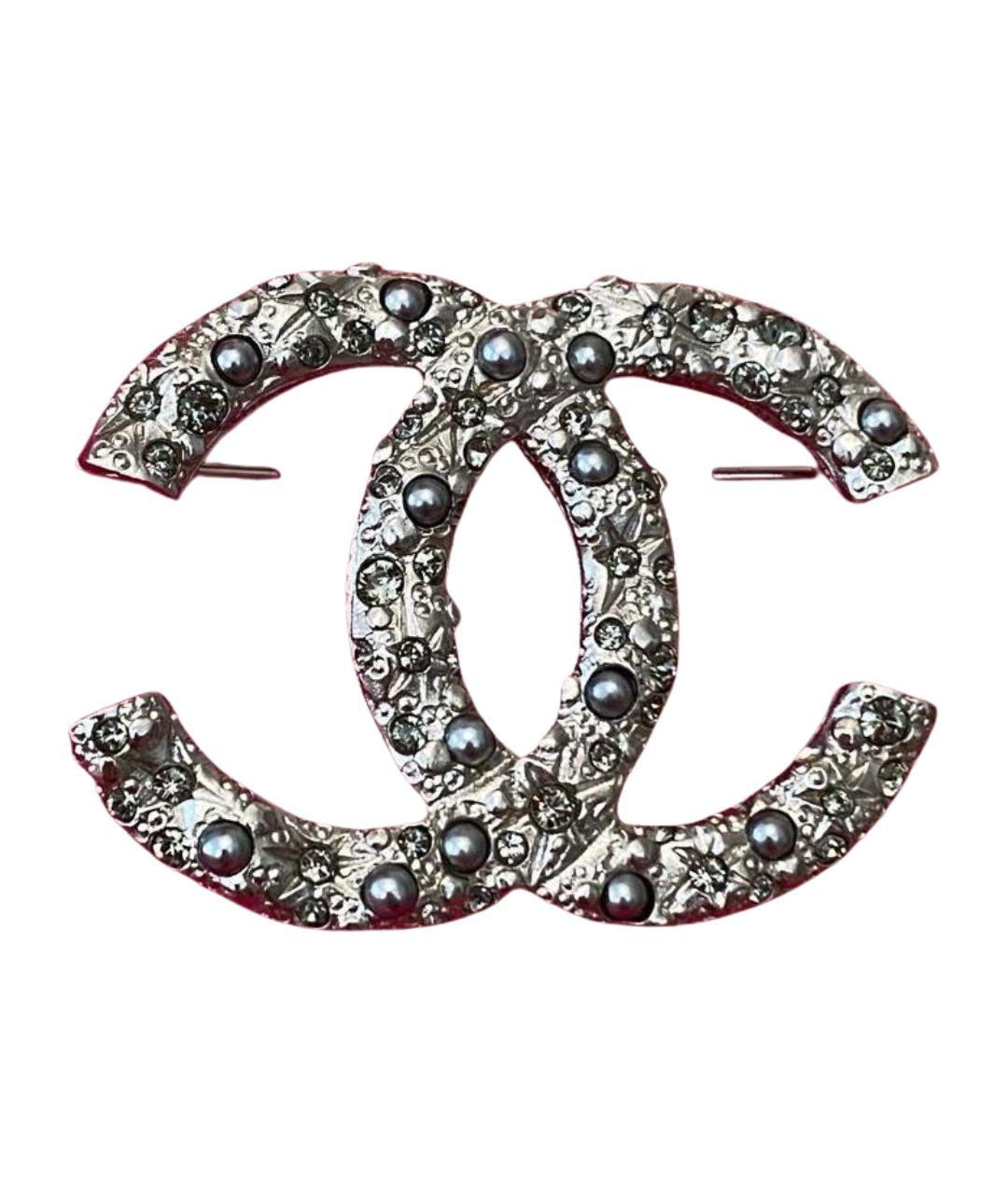 CHANEL Серебряная металлическая булавка / брошь, фото 1