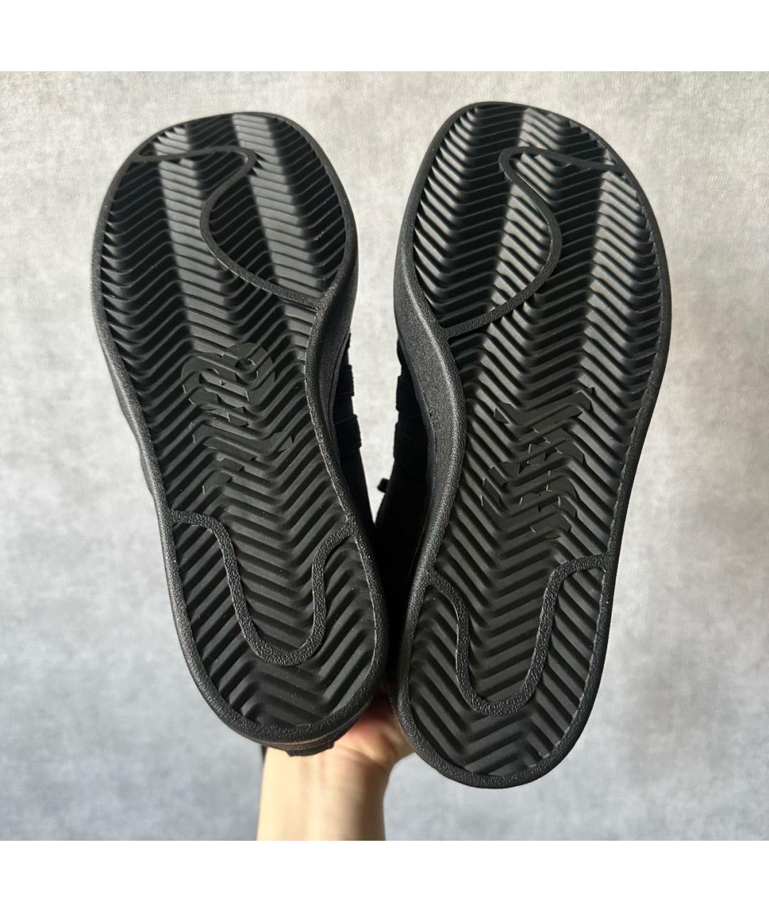 Y-3 Черные текстильные высокие кроссовки / кеды, фото 6