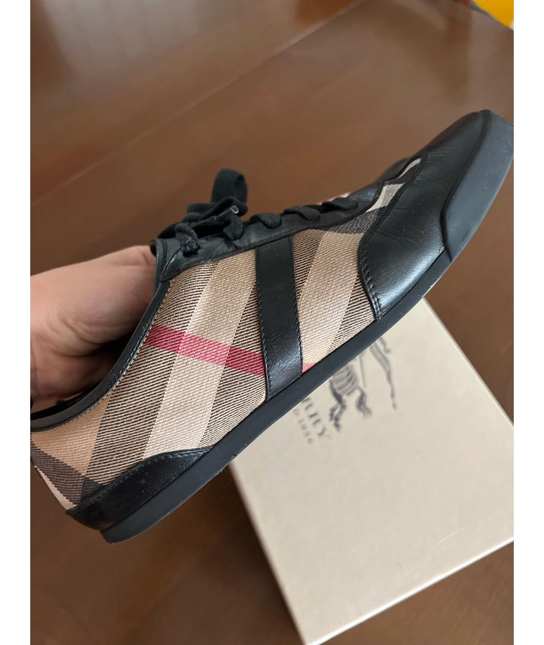 BURBERRY Мульти кожаные кеды, фото 2
