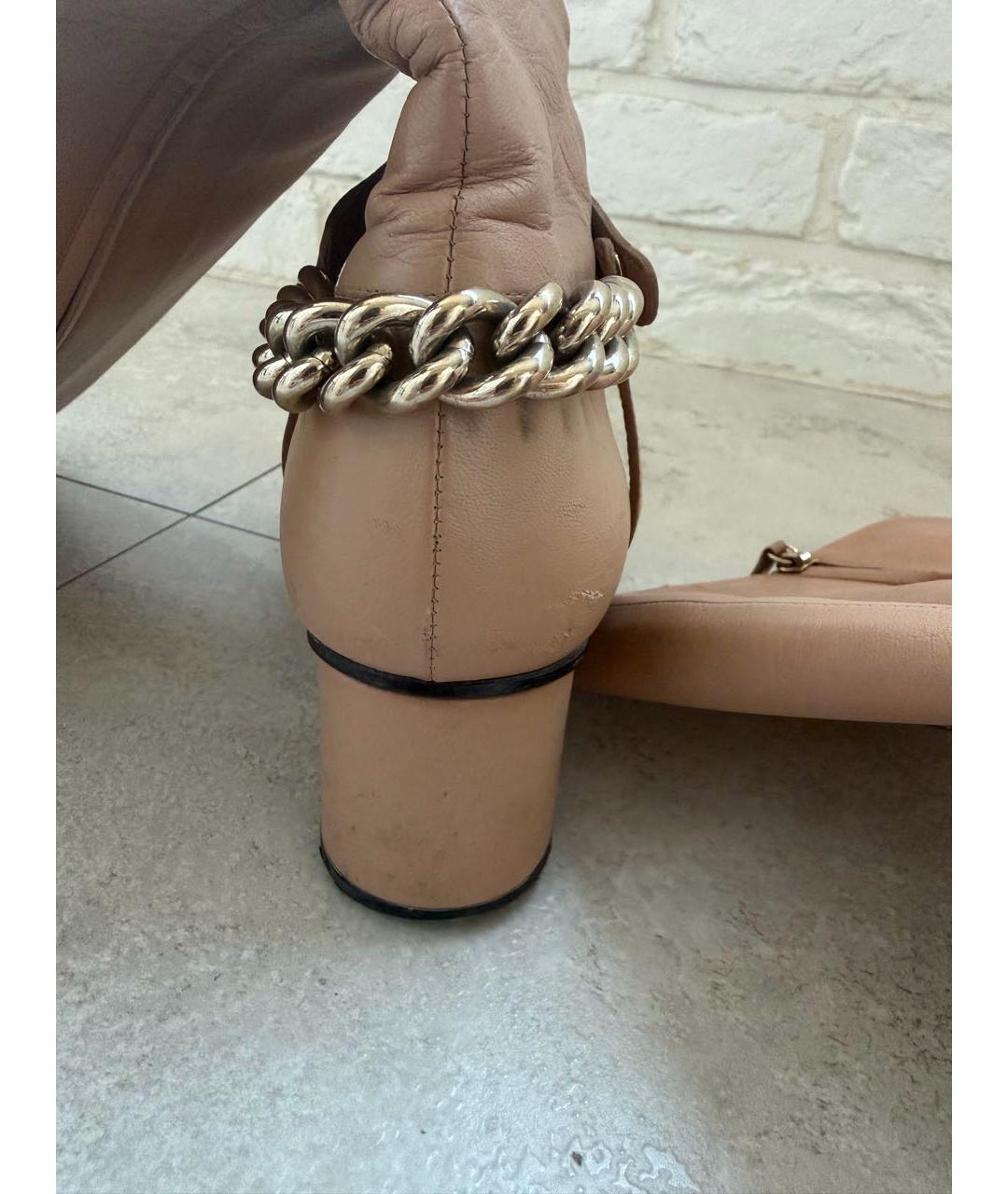 GUCCI Бежевые кожаные сапоги, фото 4