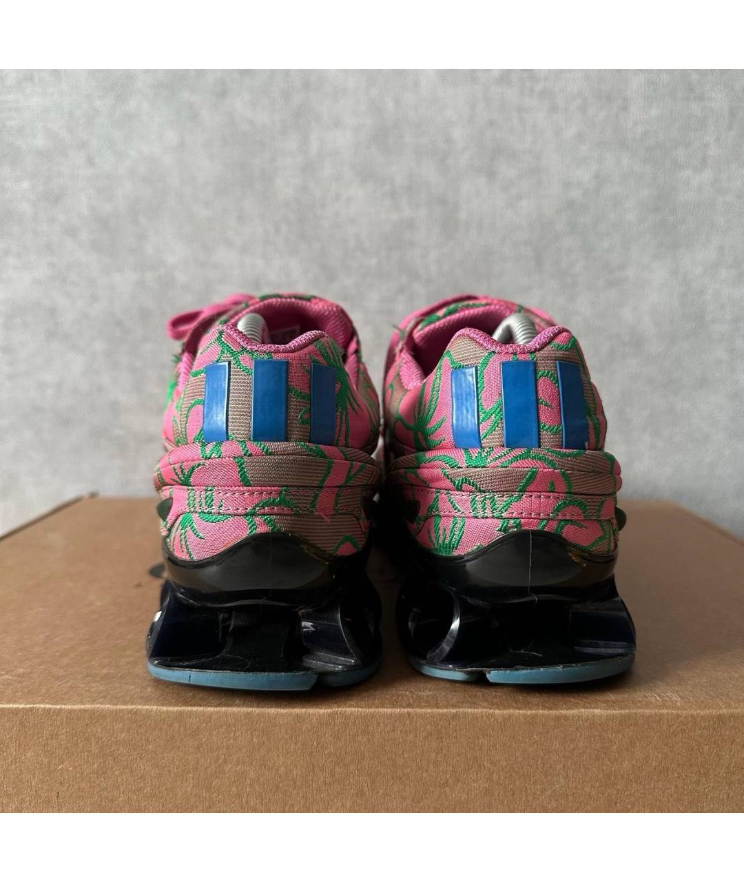 ADIDAS X RAF SIMONS Розовые текстильные низкие кроссовки / кеды, фото 4