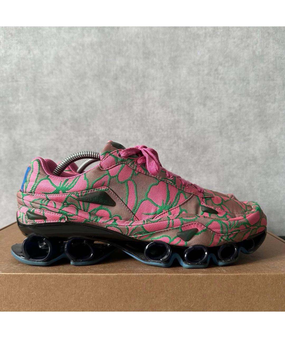 ADIDAS X RAF SIMONS Розовые текстильные низкие кроссовки / кеды, фото 9