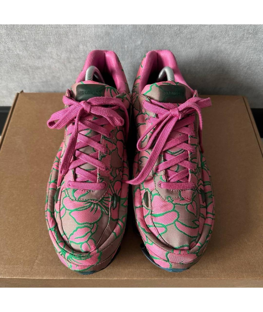 ADIDAS X RAF SIMONS Розовые текстильные низкие кроссовки / кеды, фото 2