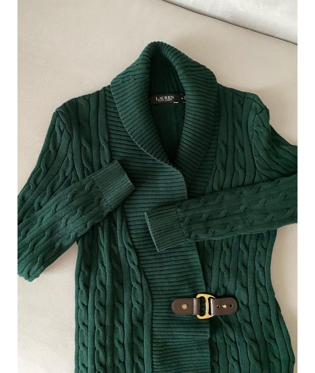 RALPH LAUREN Зеленый хлопковый джемпер / свитер, фото 7