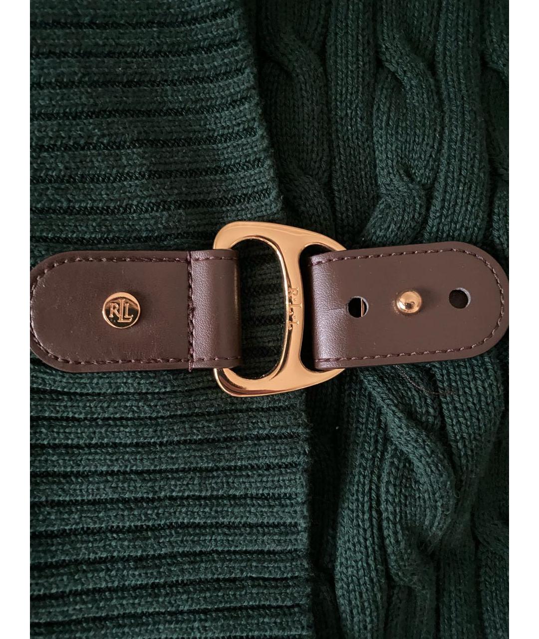RALPH LAUREN Зеленый хлопковый джемпер / свитер, фото 4
