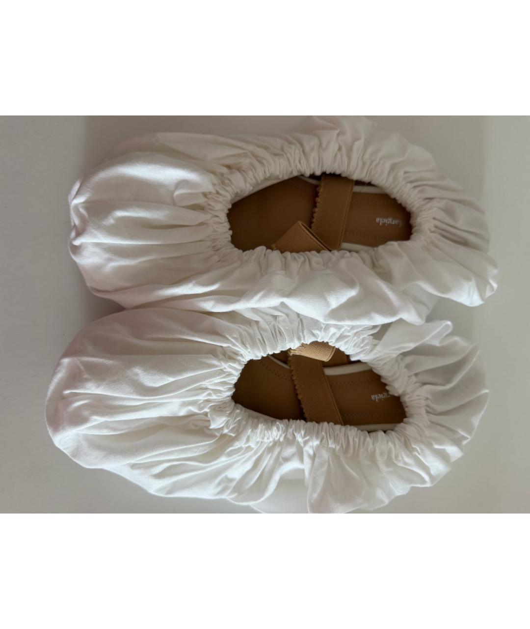 MAISON MARGIELA Бежевые кожаные балетки, фото 7