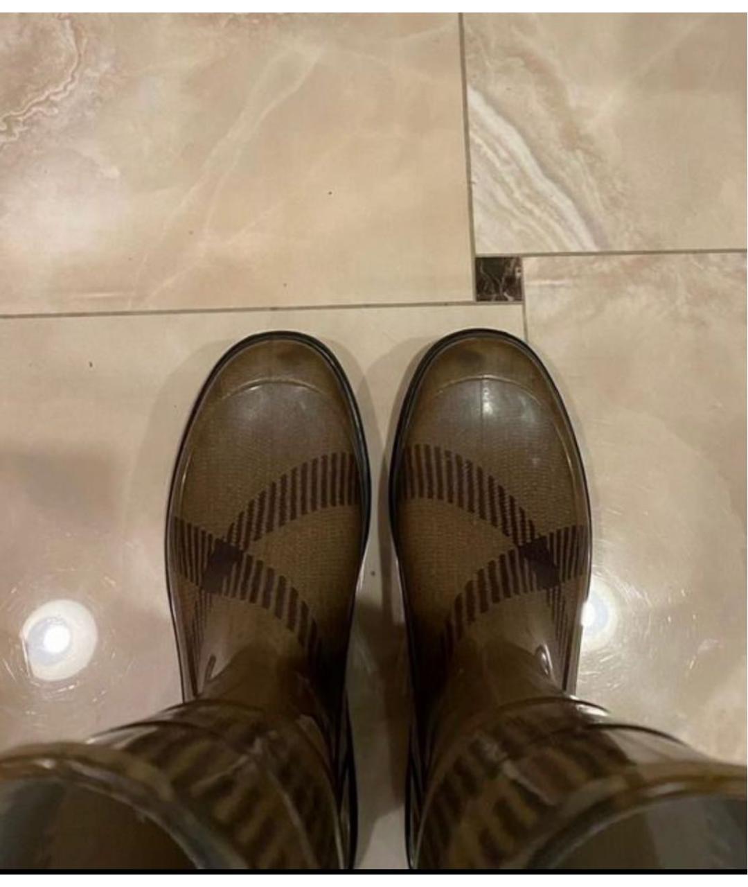 BURBERRY Серые резиновые сапоги, фото 3