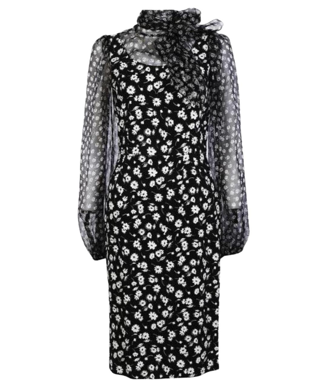 DOLCE&GABBANA Черное вискозное коктейльное платье, фото 1