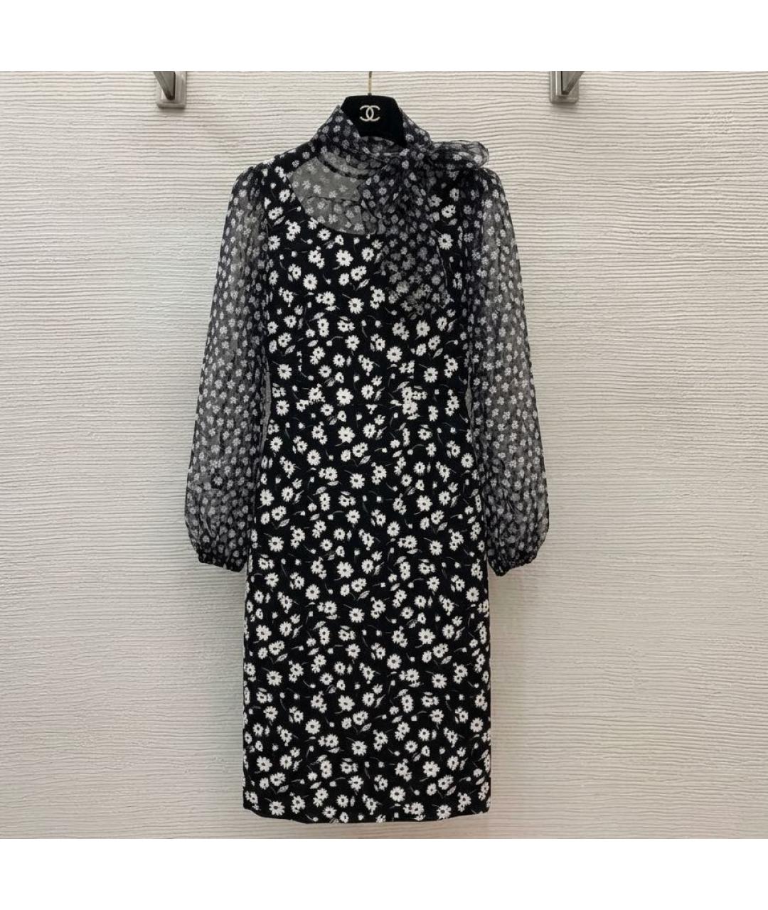 DOLCE&GABBANA Черное вискозное коктейльное платье, фото 3