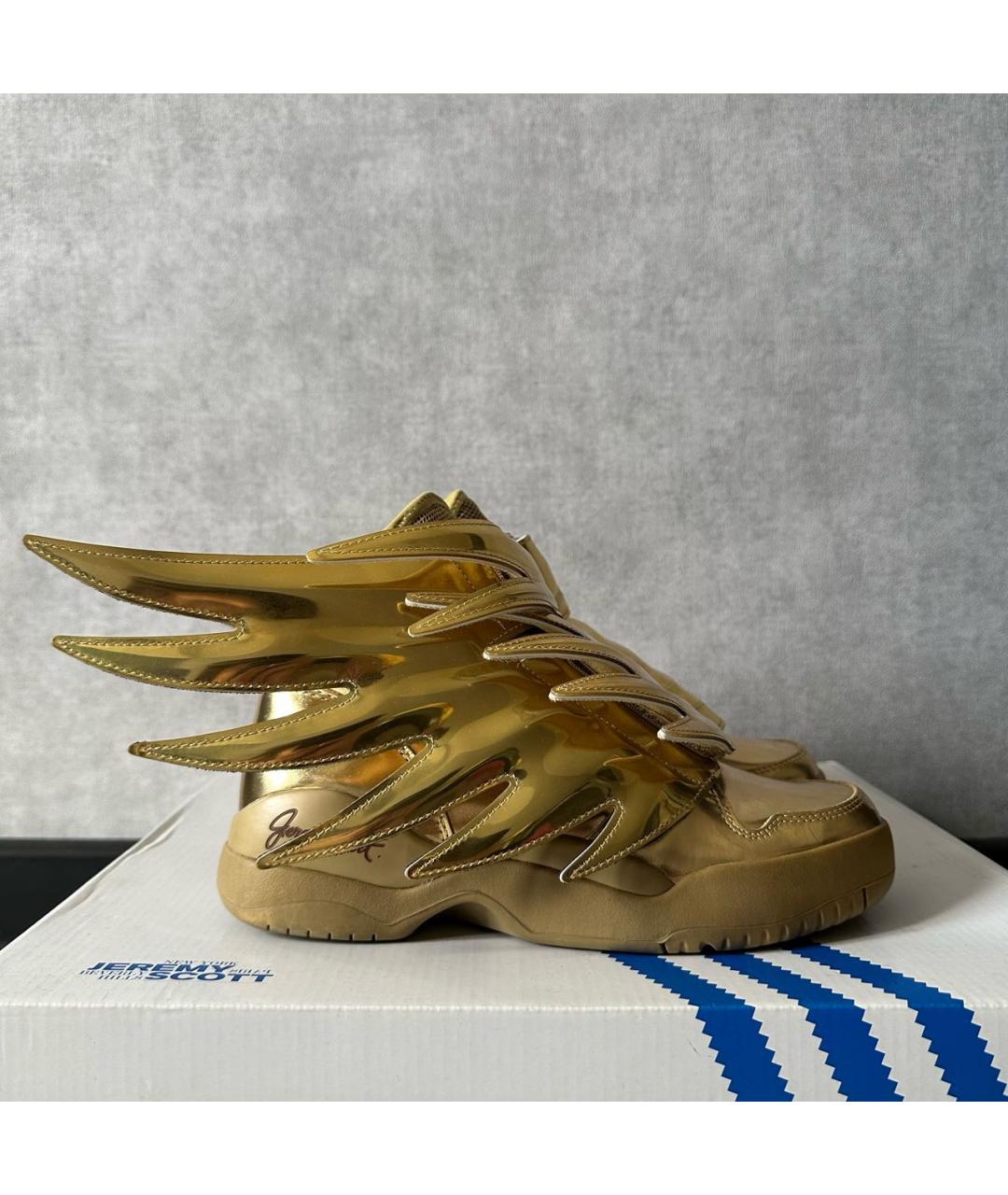 ADIDAS Золотые кроссовки из лакированной кожи, фото 9