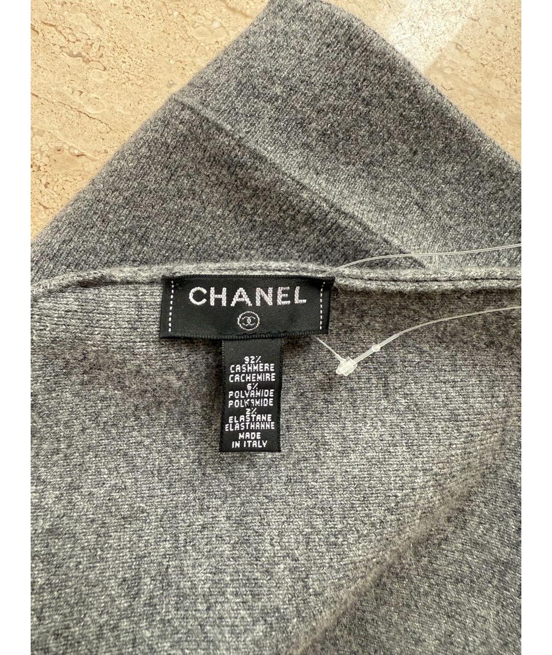 CHANEL Серая кашемировая шапка, фото 3