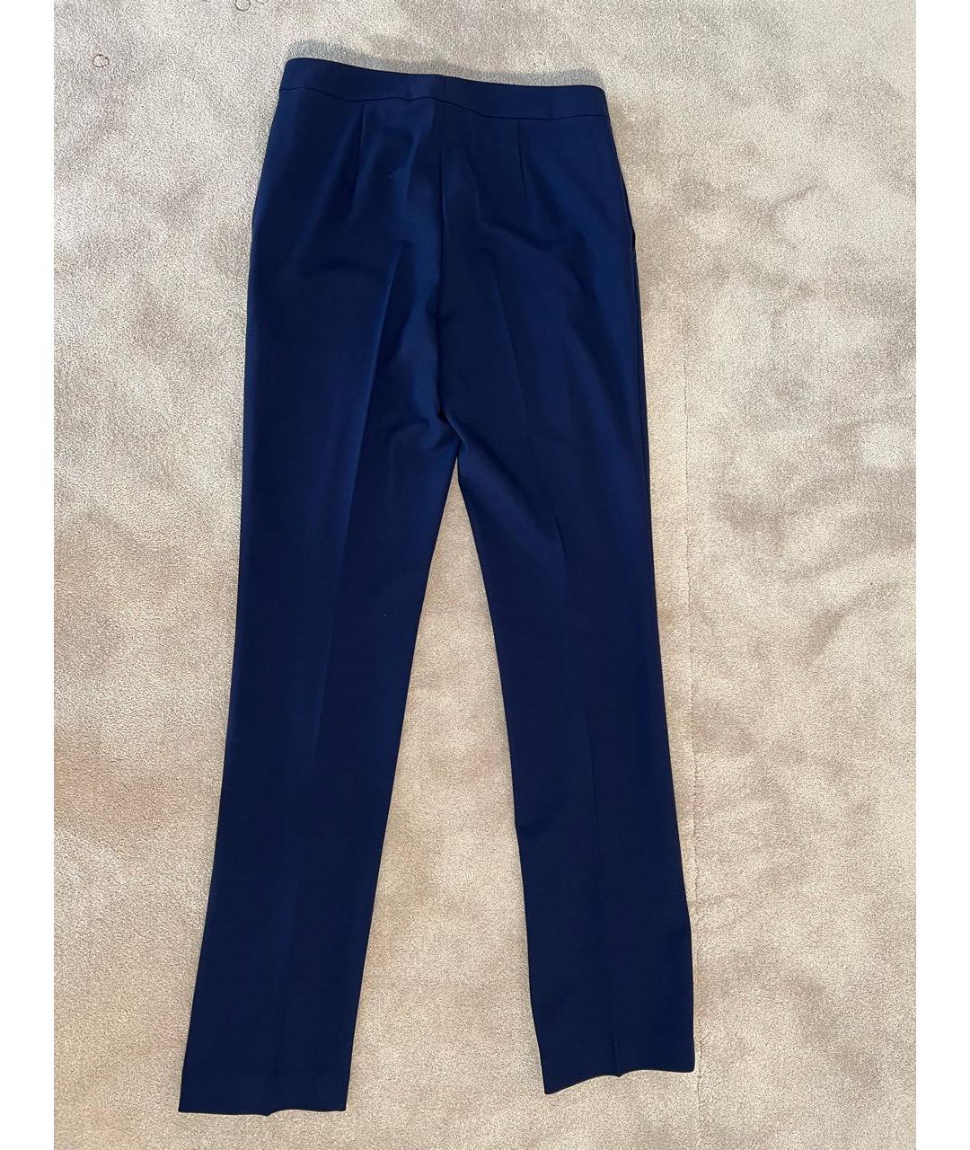 RALPH LAUREN PURPLE LABEL Синие шерстяные брюки узкие, фото 2