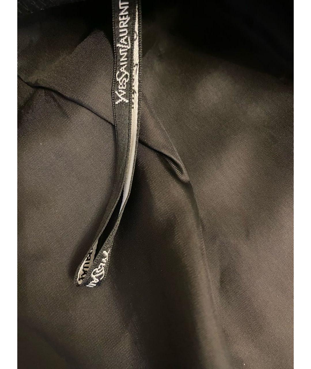 SAINT LAURENT Черная бархатная юбка миди, фото 8
