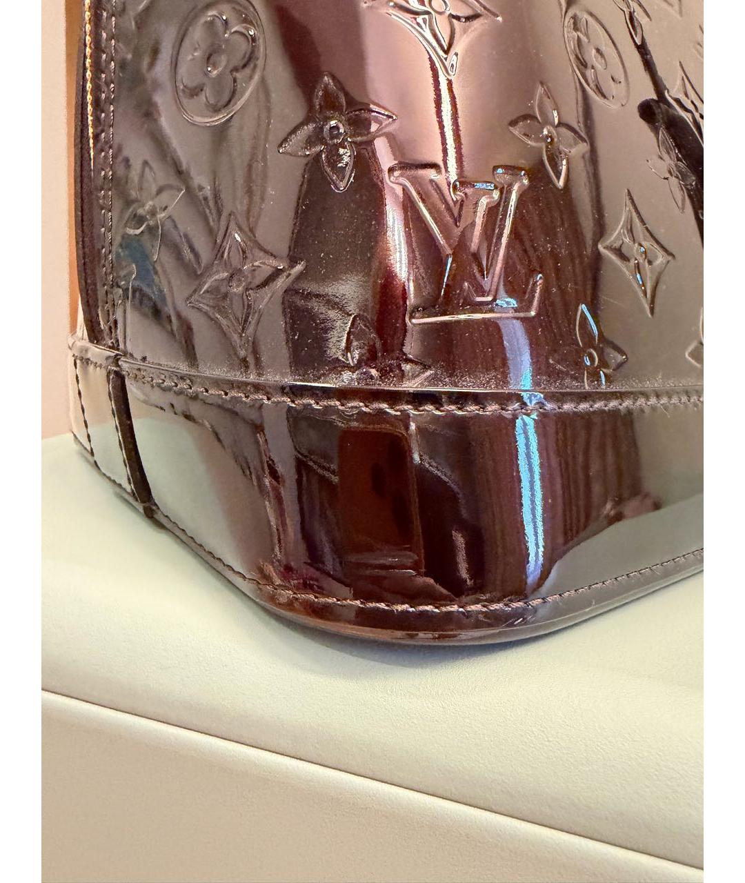 LOUIS VUITTON Фиолетовая сумка с короткими ручками из лакированной кожи, фото 4