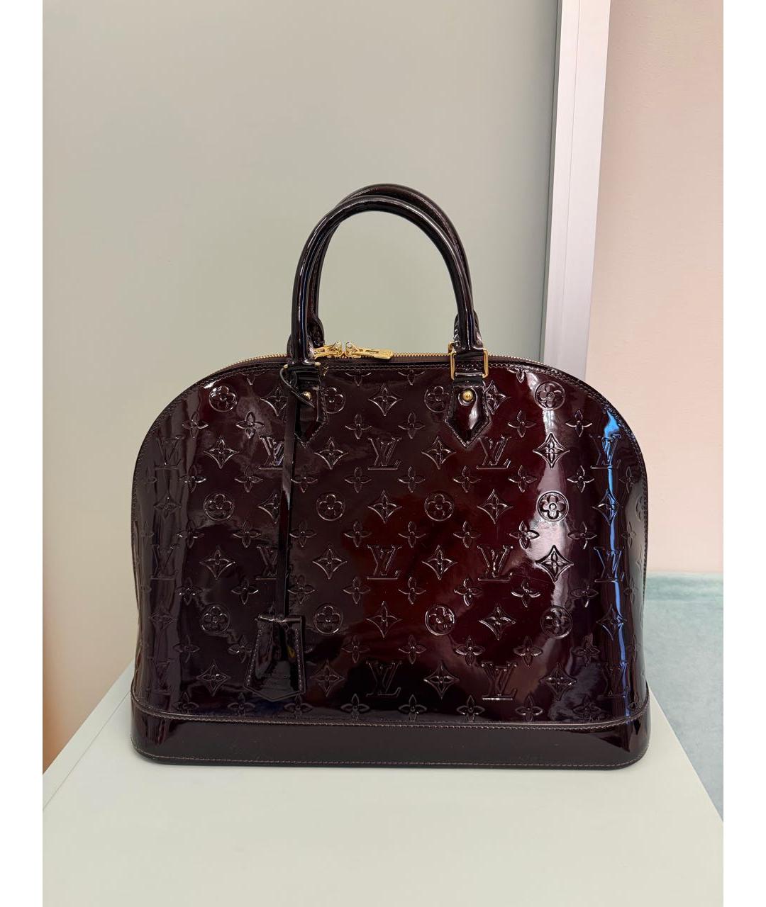 LOUIS VUITTON Фиолетовая сумка с короткими ручками из лакированной кожи, фото 5