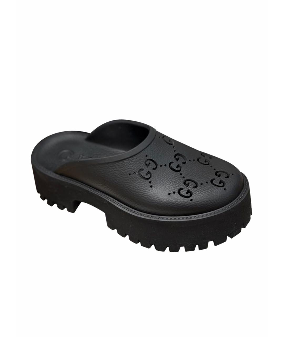 GUCCI Черные мюли, фото 1