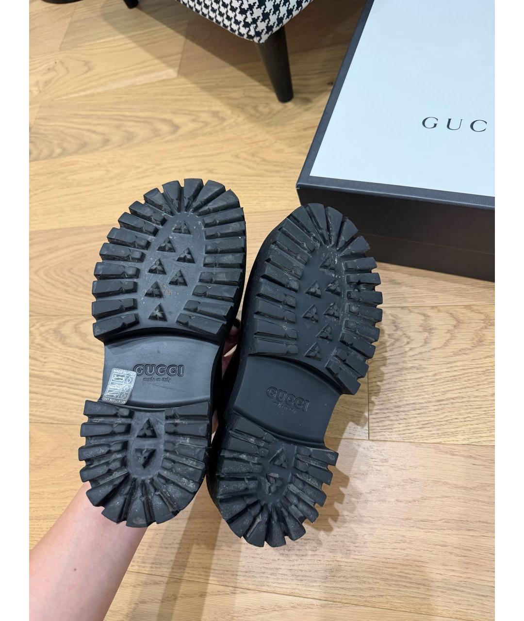 GUCCI Черные мюли, фото 5