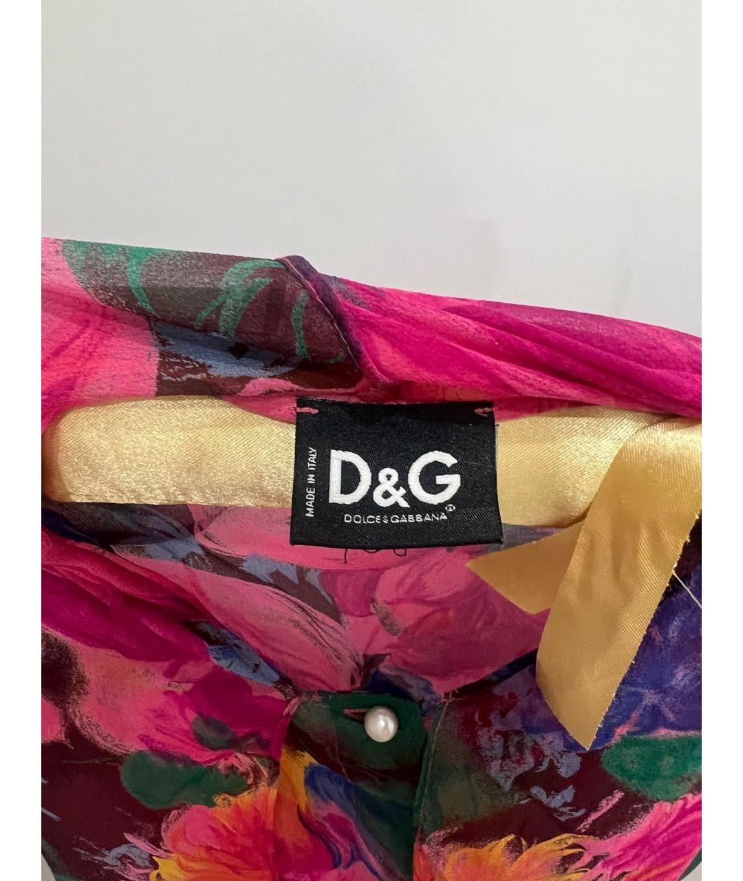 DOLCE&GABBANA Мульти шелковая блузы, фото 3