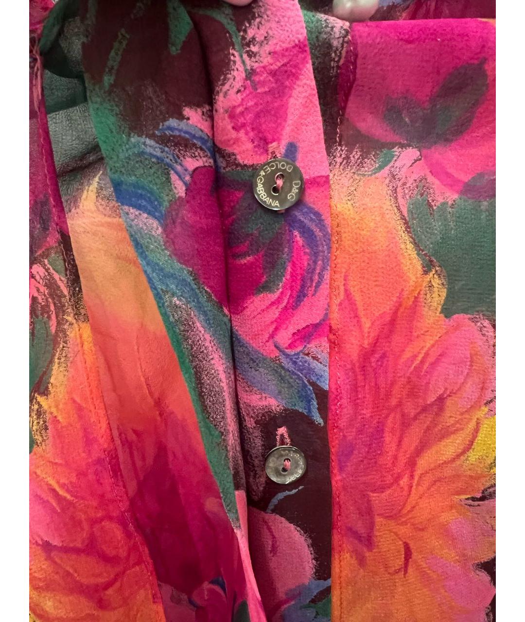 DOLCE&GABBANA Мульти шелковая блузы, фото 4