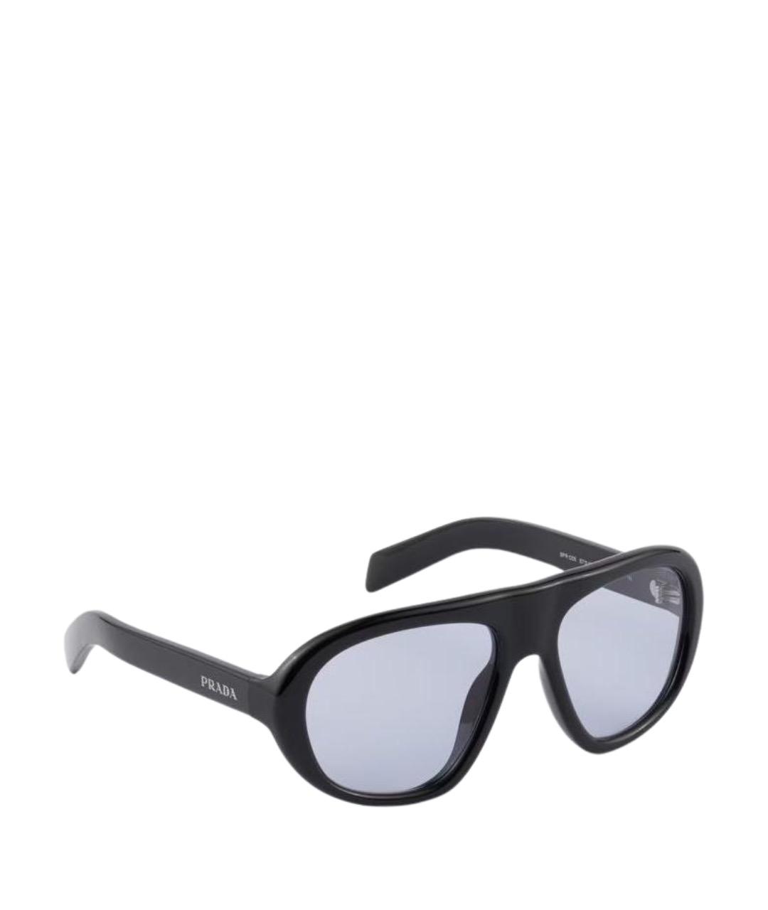 PRADA Черные пластиковые солнцезащитные очки, фото 1