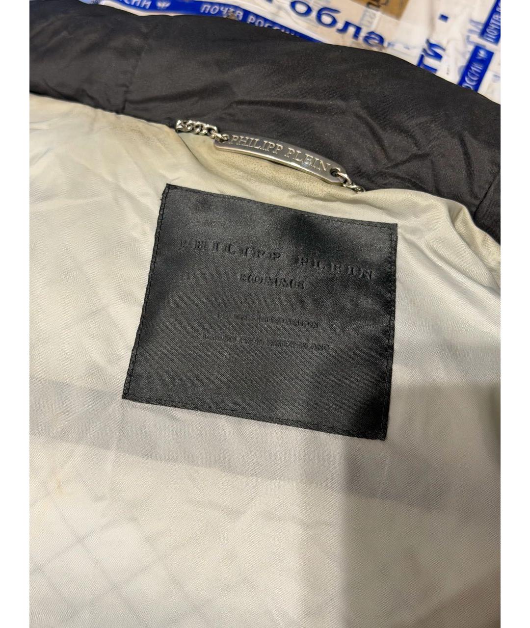 PHILIPP PLEIN Черная полиэстеровая куртка, фото 8