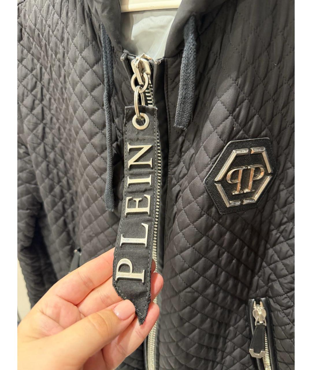 PHILIPP PLEIN Черная полиэстеровая куртка, фото 3