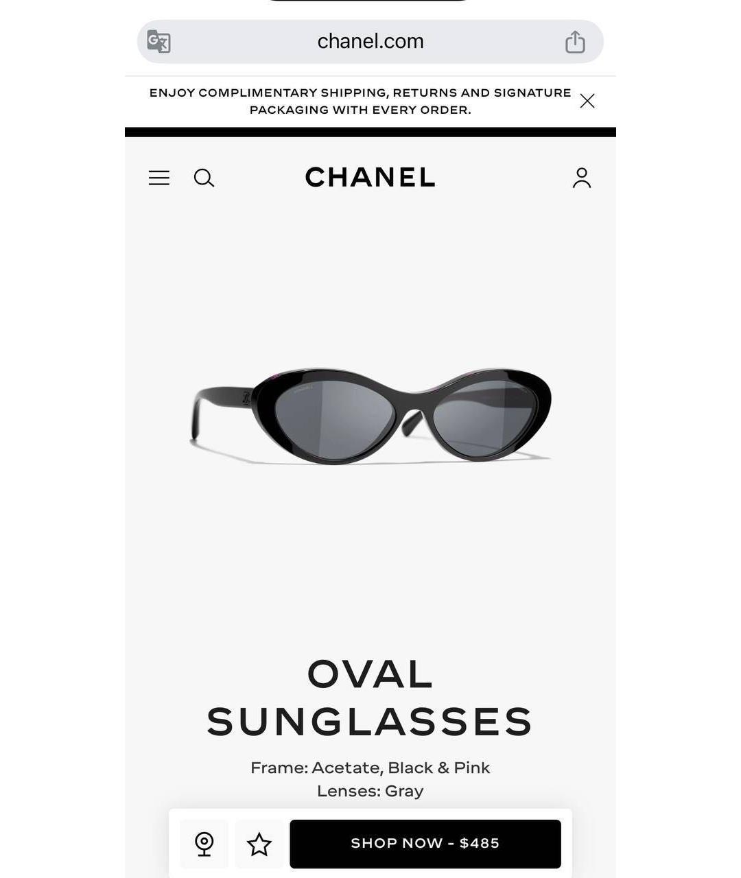 CHANEL Черные пластиковые солнцезащитные очки, фото 8