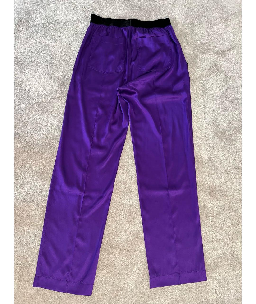 TOM FORD Фиолетовые атласные брюки широкие, фото 2