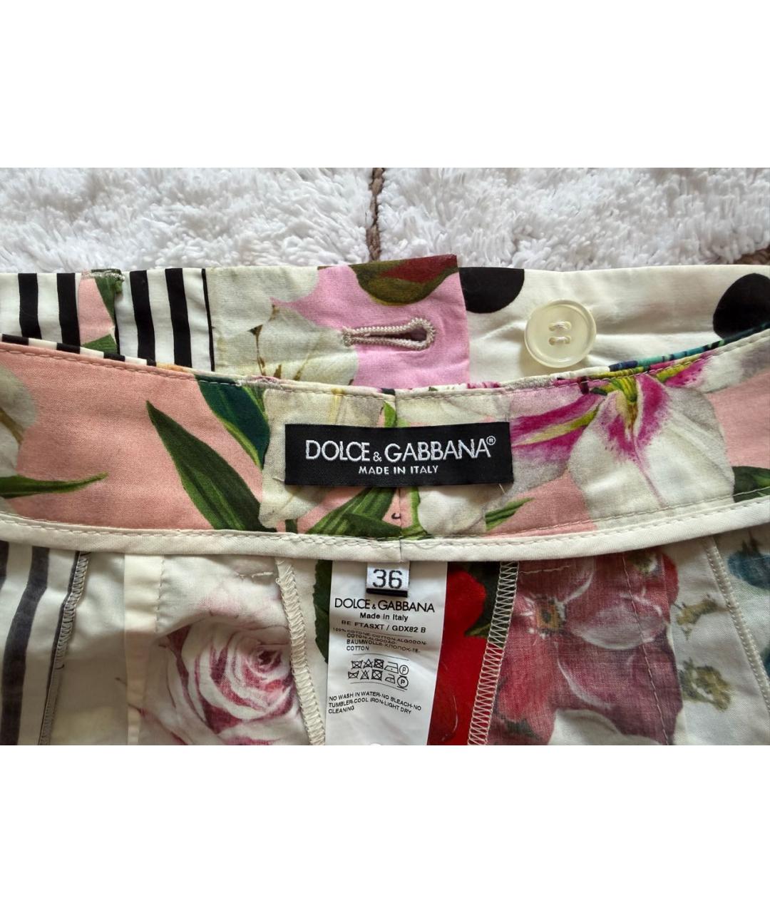 DOLCE&GABBANA Мульти хлопковые шорты, фото 3